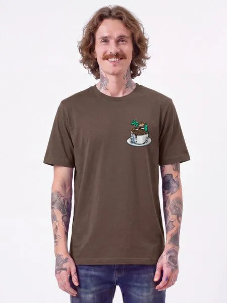 watapparel watapparel T-Shirt Unisex Coffee waves, Mocha, – Produktbild 2 von 2