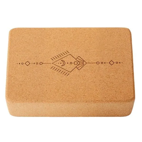 Divasya Divasya Yogablock "natural touch" aus Kork / mittlere Größe / abgerundete Ecken, Magic arrow, – Produktbild 1 von 3