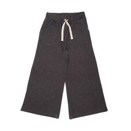 Walkiddy Walkiddy Kinderhose weit GOTS zertifiziert, Bio-Baumwolle, grau, „Colorful Dots“, weich, elastischer Bund – Produktbild 1 von 1