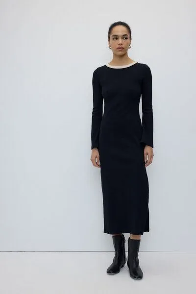 Rita Row Rita Row Midikleid ZARO aus Bio-Baumwollrippe, Bicolor, – Produktbild 3 von 4