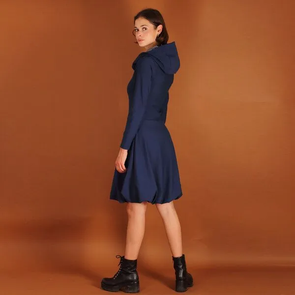 ManduTrap ManduTrap Ballonkleid aus Bio-Baumwolle kbA mit Kapuze/Hoodie, Blau, – Produktbild 4 von 4