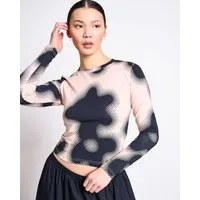 JAN N JUNE JAN N JUNE LONGSLEEVE BARID LEO PRINT GOTS, Digital flower print, – Produktbild 1 von 1