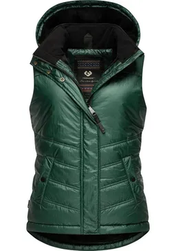 ragwear ragwear Steppweste Hesty Bling Wasserdichte Outdoor-Weste mit abnehmbarer Kapuze – Produktbild 1 von 1