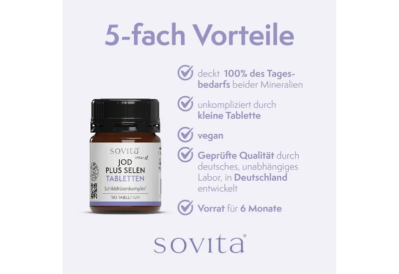 Ascopharm Ascopharm sovita Jod plus Selen Tabletten, 180 Tabletten 1, 1 er – Produktbild 1 von 5