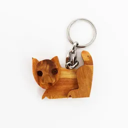 Mitienda Shop Mitienda Shop Schlüsselanhänger aus Holz - Katze – Produktbild 1 von 1