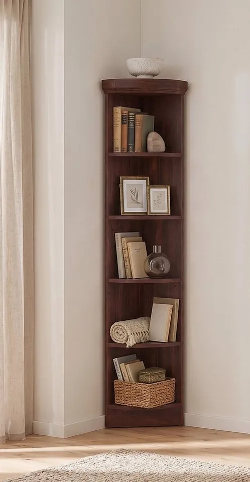 OTTO home Anbauregal Soeren Abschlussregal Höhen 97 bzw. 220 cm, aus massiver Kiefer, passend für Tiefe 29 cm, FSC®-zertifiziert, Braun, – Produktbild 2 von 8
