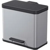 Hailo Hailo Abfall-Treteimer "ProfiLine Solid Öko Trio Plus L" 3 x 9 l silber – Produktbild 1 von 1