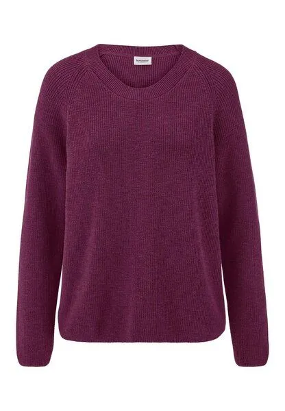 hessnatur hessnatur Pullover Relaxed aus reiner Bio-Baumwolle, Fuchsia, – Produktbild 3 von 4