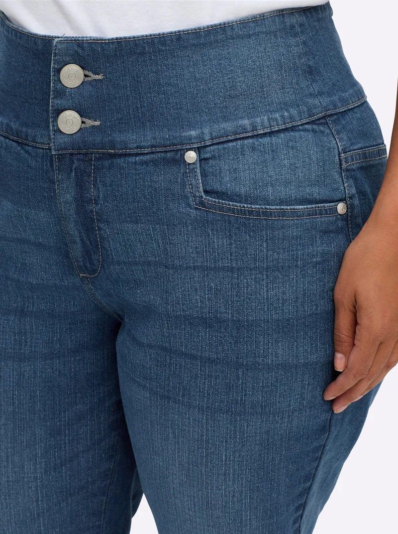 sheego High-waist-Jeans blue-stone-washed, Blue-stone-washed, – Produktbild 2 von 2