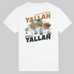 runamics runamics Yallah Yallah T-Shirt, Biobaumwolle, unisex, weiß – Produktbild 1 von 1