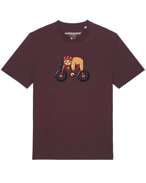 watapparel watapparel T-Shirt Unisex Sloth, Red brown, – Produktbild 1 von 3