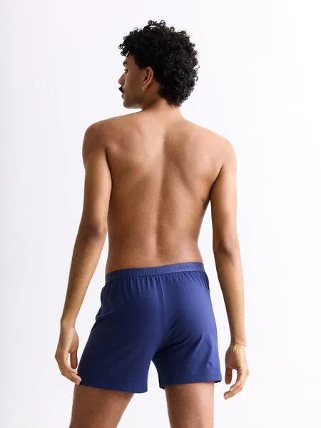 erlich textil erlich textil Casual Cotton Boxers, weite Boxershorts aus Bio-Baumwolle, made in Europe, Nachtblau, – Produktbild 5 von 5