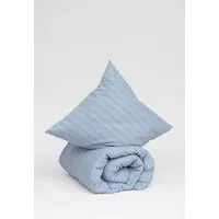 MELA MELA Flanell Bettwäsche Set Style HIMANSHU aus 100% Bio-Baumwolle, Blau herringbone, – Produktbild 1 von 1