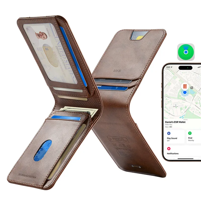 ESR ESR Classic Geo Geldbörse mit Find My-Funktion und RFID-Schutz, Braun – Produktbild 1 von 1