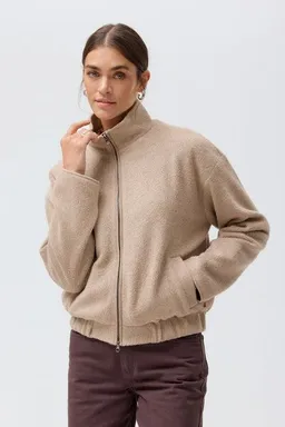 People Wear Organic People Wear Organic Fleece Jacke, beige mélange – Produktbild 1 von 1