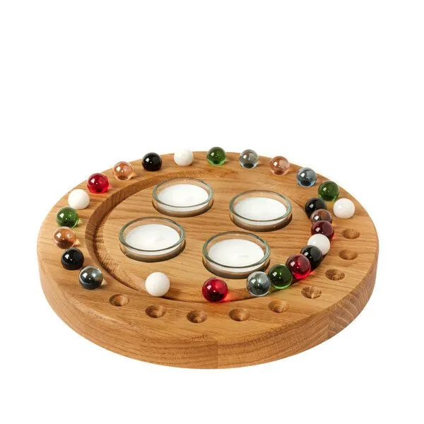 klotzaufklotz klotzaufklotz Adventskalender und Adventskranz mit Teelichtern, Gemischt, – Produktbild 3 von 8