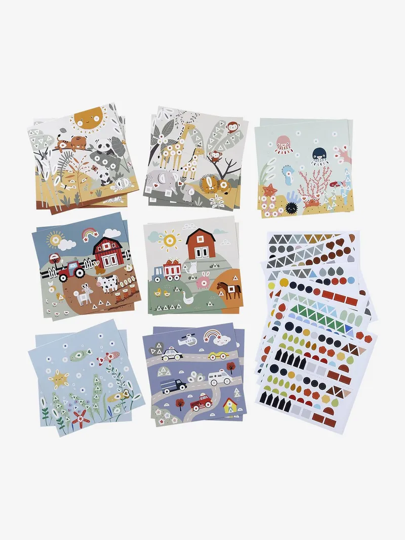 Vertbaudet Set mit geometrischen Stickern für Kinder, Mehrfarbig, – Produktbild 2 von 4