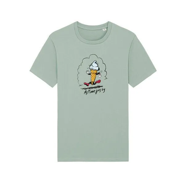 Spangeltangel Spangeltangel T-Shirt "Eis", T-Shirt, Bio-Baumwolle, Eiswaffel, Unisex, Sommer, Aloe, – Produktbild 1 von 3