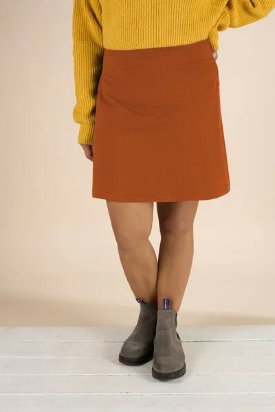 La Gitana La Gitana Rock A-Linie „Junie“ – Standardlänge, aus Bio-Baumwolljersey – fair & nachhaltig, Terracotta, – Produktbild 4 von 4