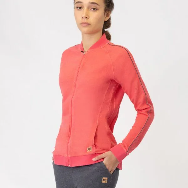 TAO Sportswear TAO Sportswear Taillierte Damen Bio-Baumwolljacke FRITZI mit Stehkragen, Rosa, – Produktbild 2 von 4