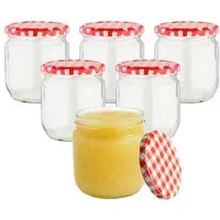 mikken mikken Einmachgläser 425 ml Deckel Marmeladengläser Einkochgläser Vorratsgläser – Produktbild 1 von 1