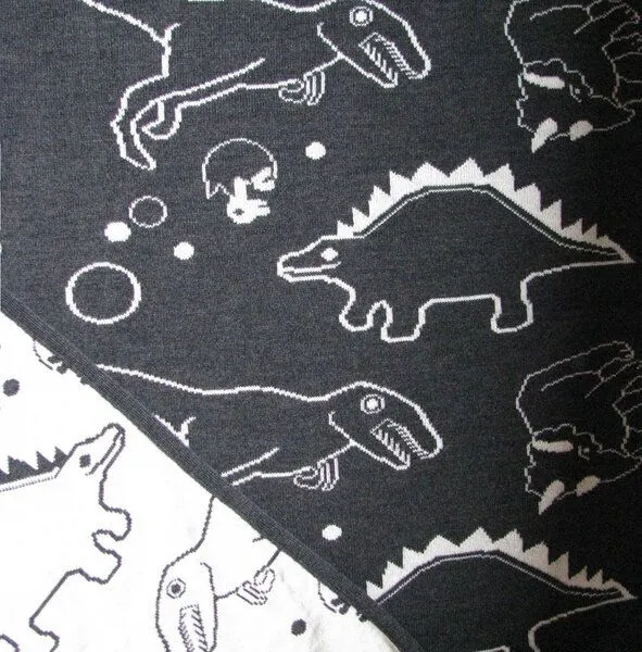 ingegerd ingegerd Wolldecke Jurassic, Schwarz/weiss, – Produktbild 4 von 4