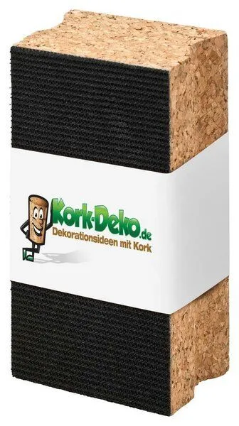 Kork-Deko Kork-Deko 5 er Setz Schleifklötze aus Kork mit Klett und abgerundete Kanten | 12x4x6 cm – Produktbild 3 von 4