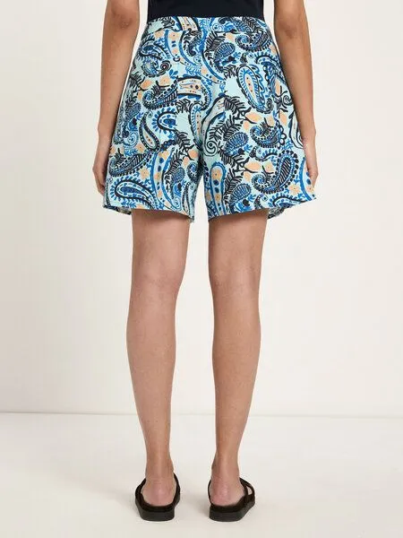 LANIUS LANIUS Shorts (GOTS) aus Bio-Leinen, Print paisley mint, – Produktbild 3 von 4