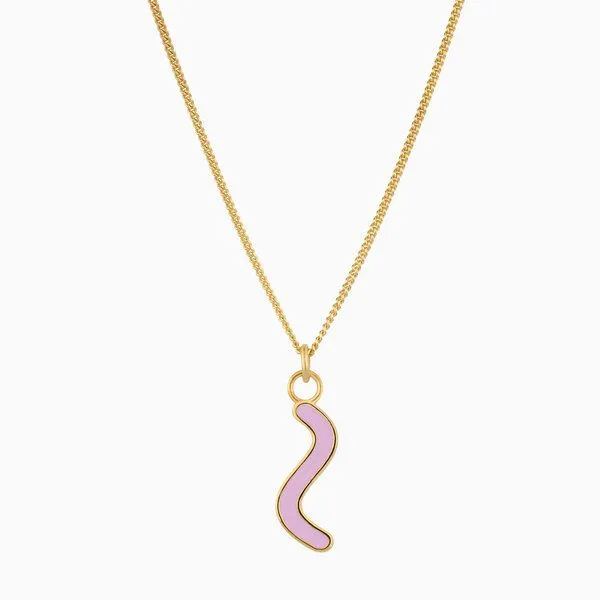Paeoni Colors Paeoni Colors Halskette mit Curvy-Anhänger aus 18k Gold Vermeil, 925 Sterling Silber, Gold, – Produktbild 1 von 4