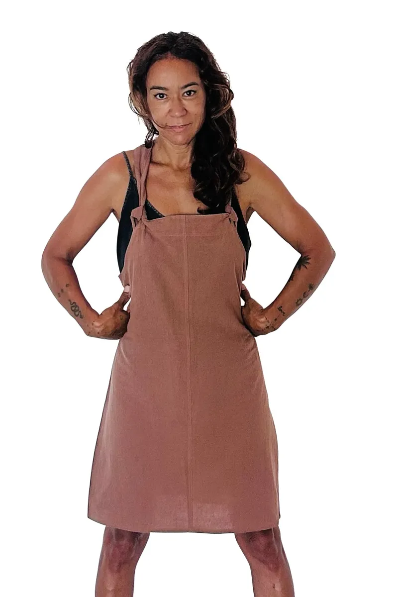 The Driftwood Tales The Driftwood Tales Damen vegan Kleid Garten Marsala Braun, Braun, – Produktbild 2 von 2