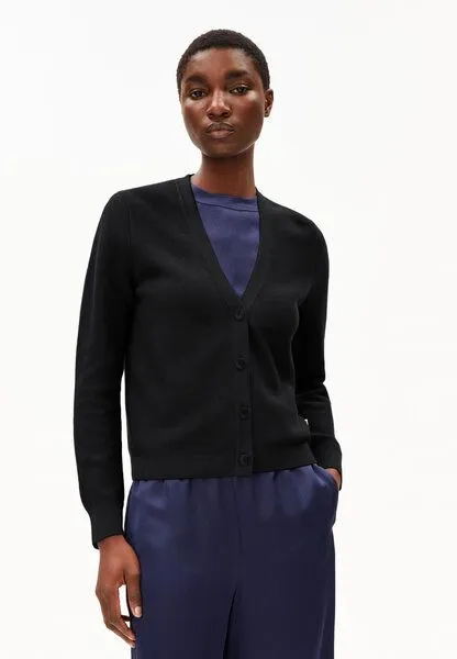 ARMEDANGELS ARMEDANGELS MENAAL LINKS LINKS Damen Strickjacke aus Bio-Baumwolle, Black, – Produktbild 1 von 4