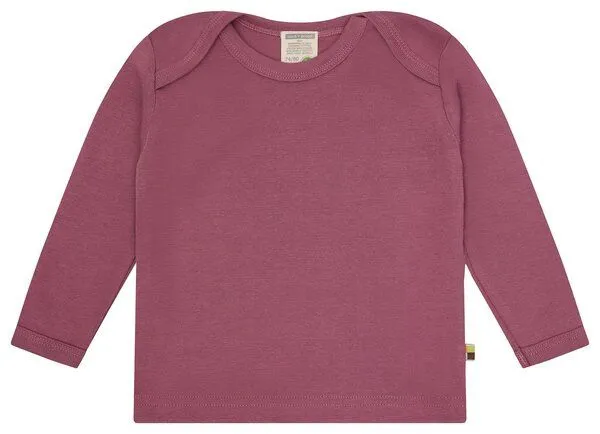 loud + proud loud + proud Babys & Kinder Shirt Langarm Uni, GOTS-zertifiziert, Grape(rosa), – Produktbild 2 von 2