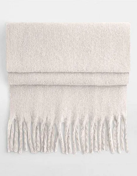 Beechfield Beechfield Unifarbener Winterschal Oversize (228 x 45 cm ) weiches Material, Natural stone, – Produktbild 1 von 2