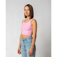 GORG GORG Damen Geripptes Cropped Top aus Bio-Baumwolle & TENCEL Modal, Pastellflieder, – Produktbild 1 von 1