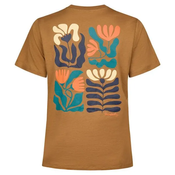 Iriedaily Iriedaily Square Flowers T-Shirt, Caramel (braun), – Produktbild 2 von 4