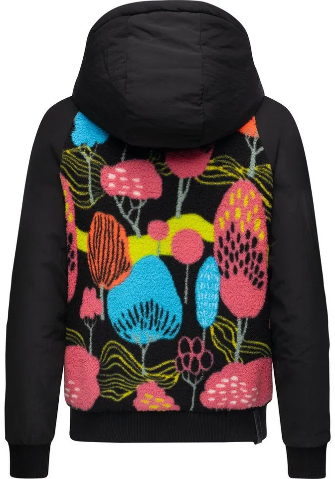 ragwear ragwear Plüschjacke Talianita Print YOUMODO Leicht gefütterte Teddyjacke mit Kapuze, Bunt, – Produktbild 4 von 4