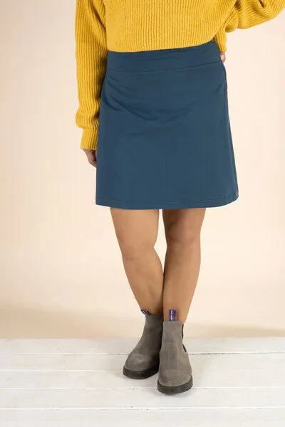 La Gitana La Gitana Rock A-Linie „Junie“ – Standardlänge, aus Bio-Baumwolljersey – fair & nachhaltig, Blau, – Produktbild 4 von 4