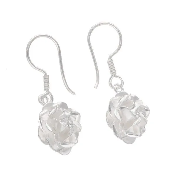 pakilia pakilia Silber Ohrringe Rose Fair-Trade und handmade, Rosa, – Produktbild 6 von 6