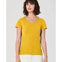 HempAge HempAge Damen T-Shirt mit Rollsaum Hanf/Bio-Baumwolle, Curry, – Produktbild 1 von 1