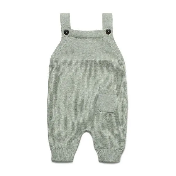 Puri Organic Puri Organic Baby Latzhose Krausstrick Baumwolle (Bio) Schurwolle, Thymian, – Produktbild 1 von 1
