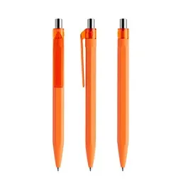 prodir prodir QS50 Soft Touch PRT Push Kugelschreiber, Orange-Silver chrome finish, Silber / orange, – Produktbild 1 von 1