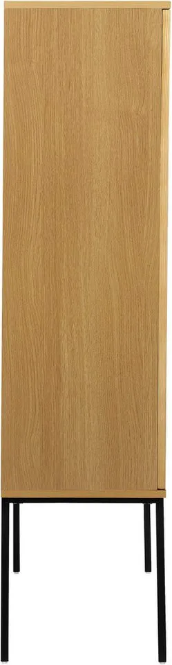 OTTO home Highboard Feines, Eschenholz-Details, robustem Metallgestell, FSC-zertifiziertem Holz, Beige, – Produktbild 5 von 5