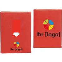 Taschentücher in FSC-Papierverpackung inkl. Aufdruck, Etikett rot – Produktbild 1 von 1