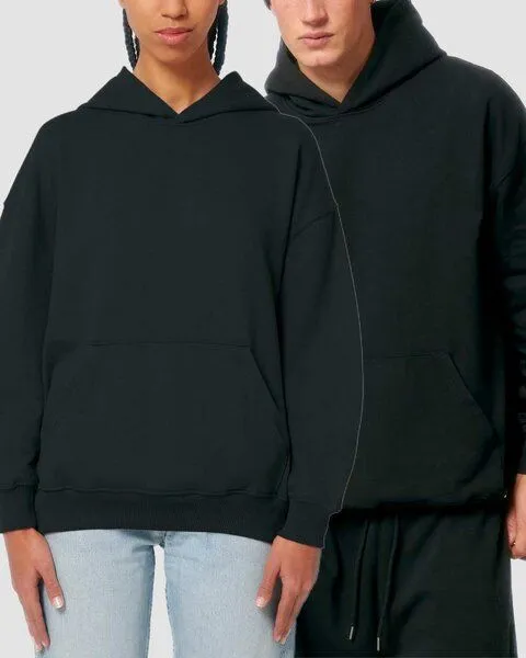 YTWOO YTWOO Oversized Unisex Hoodie mit Kängurutasche, Dry, nachhaltig, Bio-Baumwolle, Schwarz, – Produktbild 1 von 4
