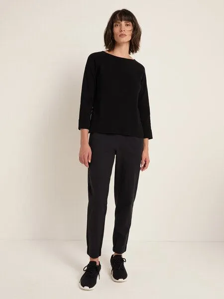 LANIUS LANIUS Pullover in Punto Milano aus Bio-Baumwolle, Black, – Produktbild 3 von 4