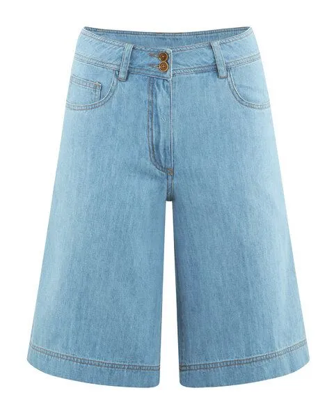 HempAge HempAge Damen Bermudahose 55% Hanf, 45% Biobaumwolle, Aqua (blau), – Produktbild 4 von 4