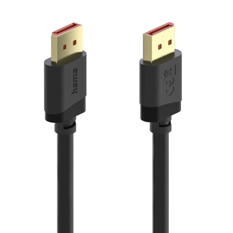 Hama Hama DisplayPort-Kabel, DP 2.1, Ultra-HD 8K, 40 Gbit/s, 2 m – Produktbild 2 von 5