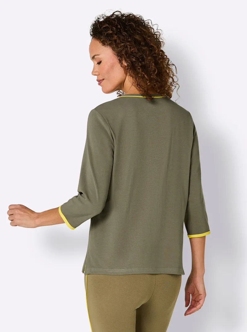feel good Shirt khaki, Khaki, – Produktbild 2 von 2