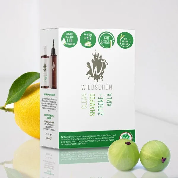 Wildschön Wildschön Shampoo Konzentrat Zitrone + Amla (150ml) – Produktbild 1 von 2