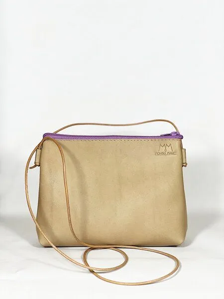 monday market monday market Ledertasche Stine, Beige, – Produktbild 1 von 3